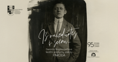 Nuo pieštuko iki scenos: parodoje – originalūs Gerardo Bagdonavičiaus kostiumų eskizai
