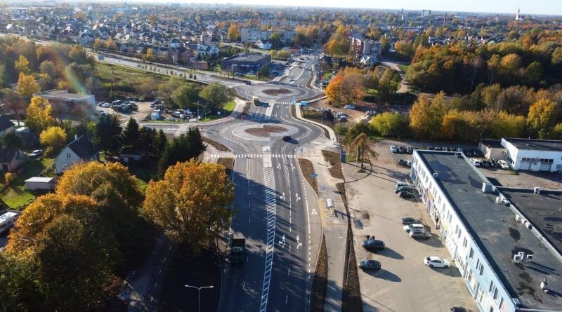 Vilniaus gatvėje įrengtos dvi žiedinės sankryžos